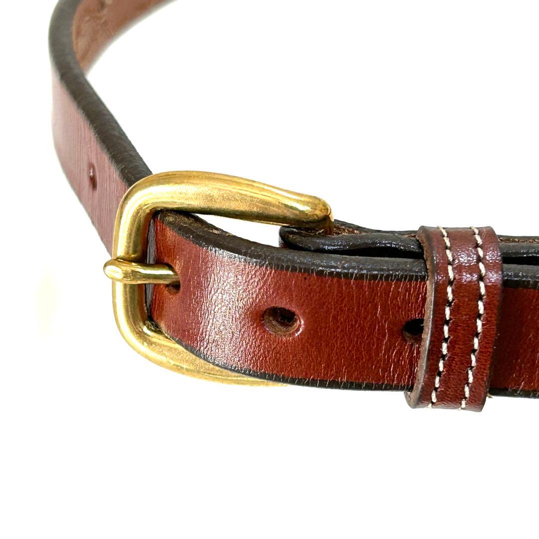 TORY LEATHER トリーレザー ウエスタンベルト ブラウン USA 28
