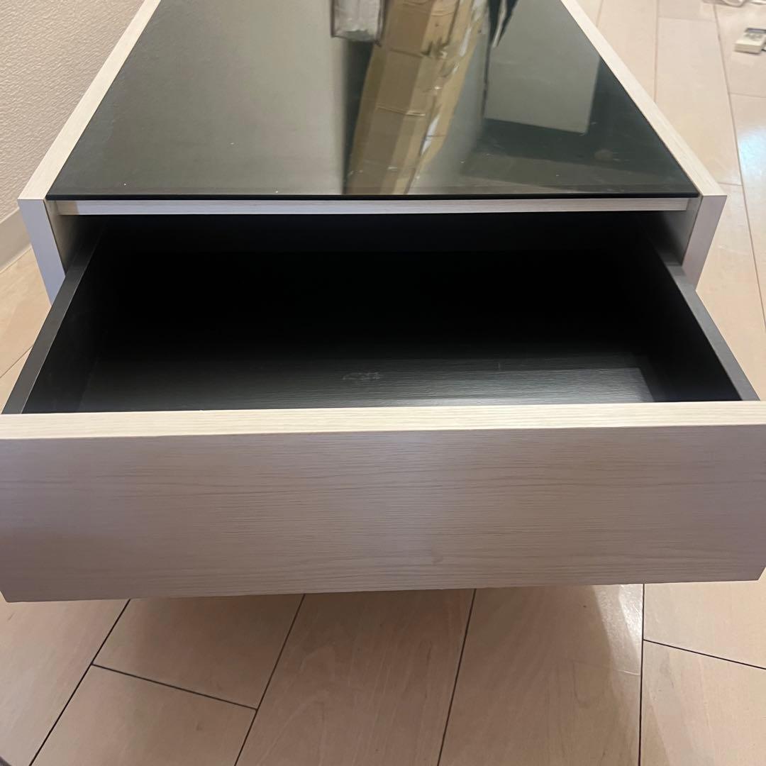 ホワイト木製センターテーブル 日本製