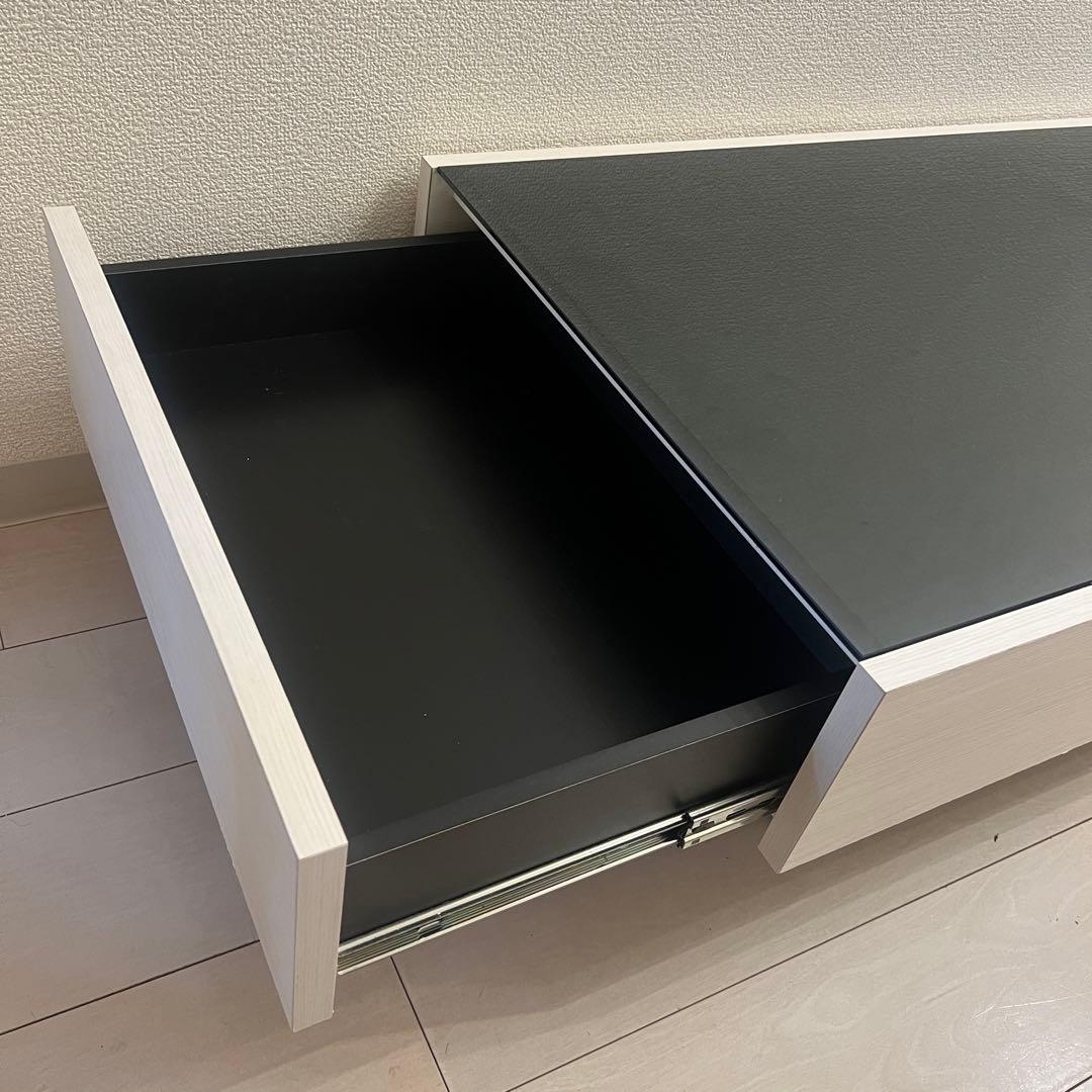 ホワイト木製センターテーブル 日本製