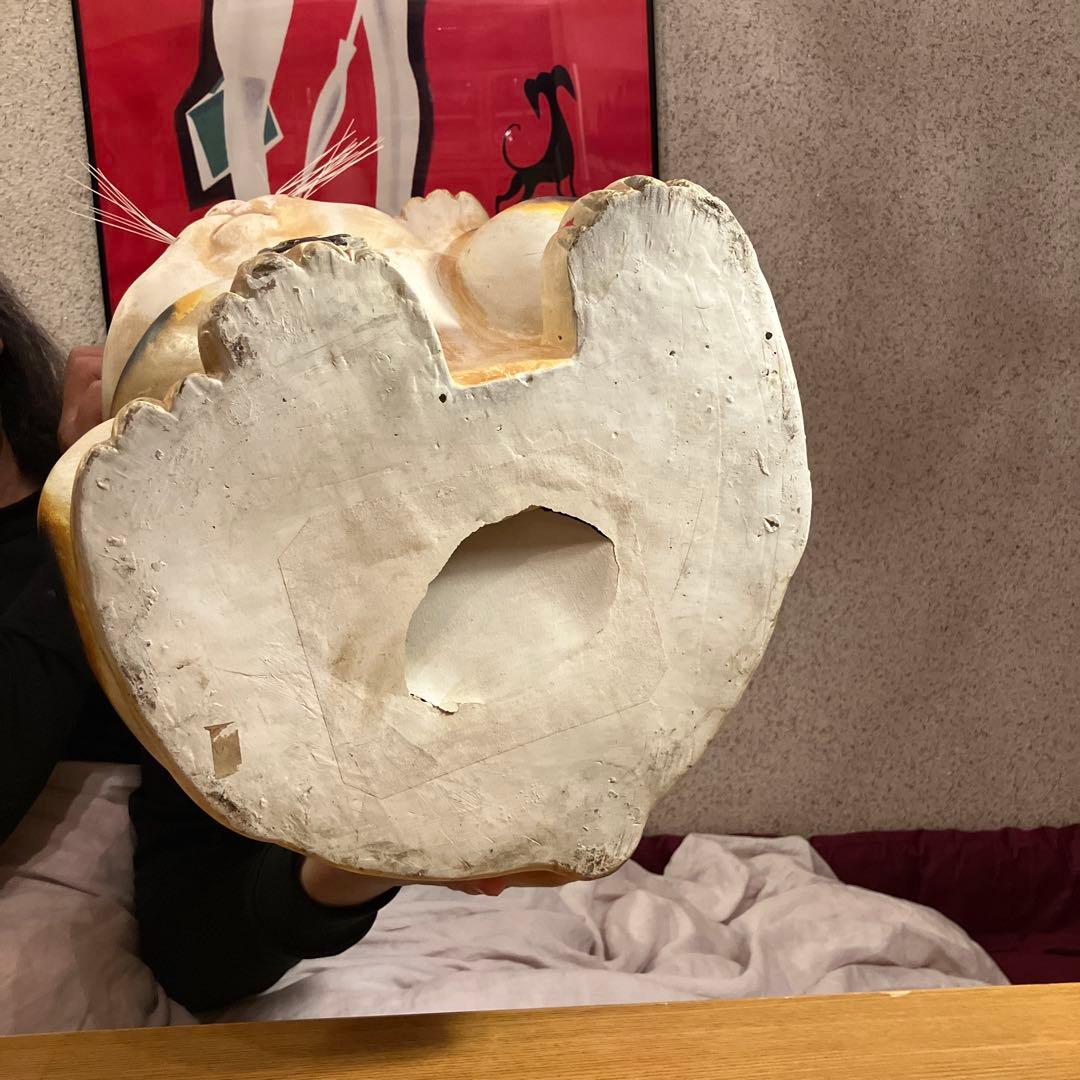 【ヴィンテージ】招き猫 陶器製 約50cm