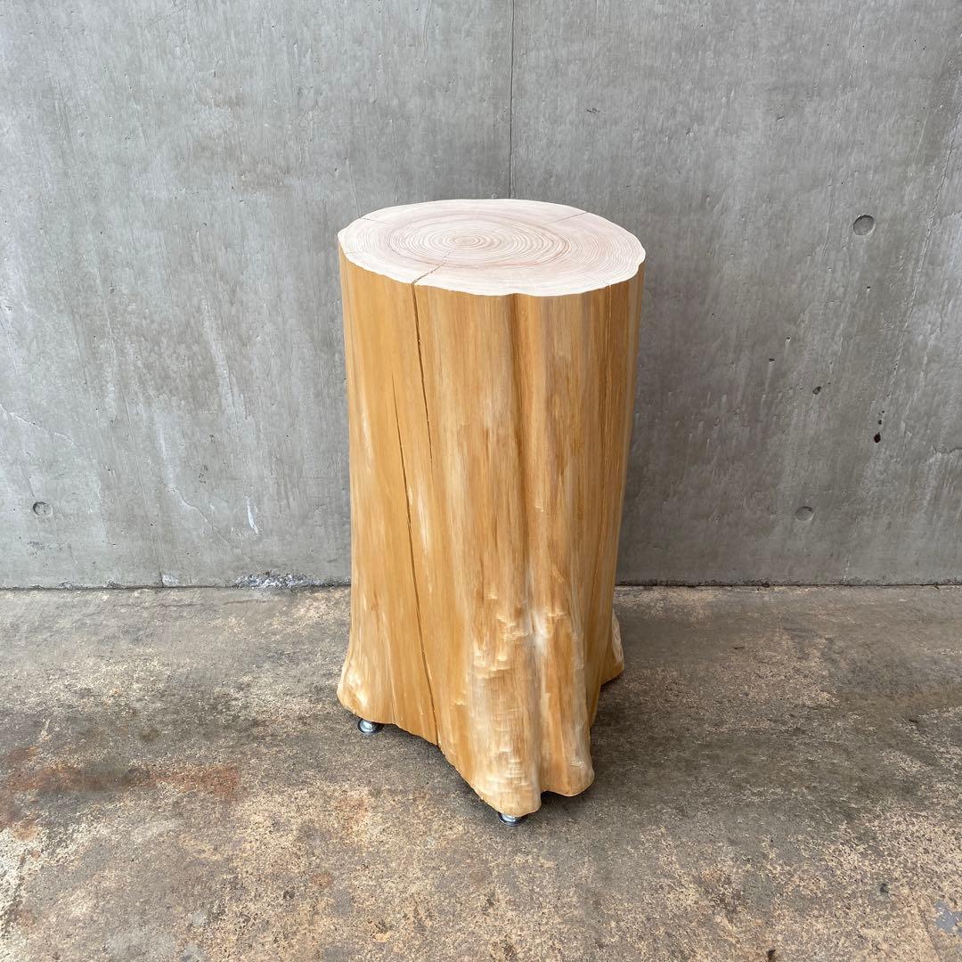 【ひのき切り株のスツール】丸太 椅子 サイドテーブル オブジェ インテリア 什器