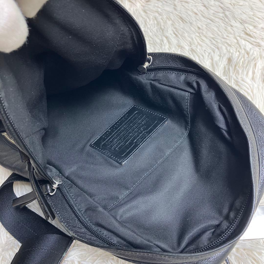 【美品】COACH ボディバッグ クロスボディ レザーブラック