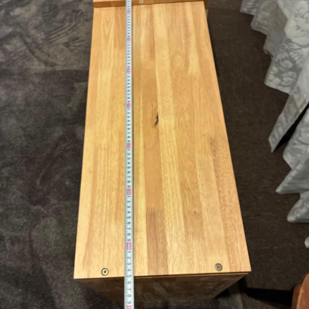 無垢材　木製ラック オープンシェルフ　ナチュラルウッドラック　伸縮可能