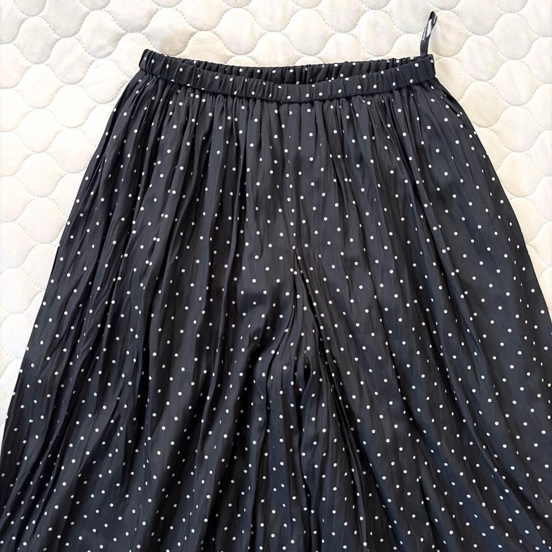 【美品】BEARDSLEY シワシフォンギャザーパンツ　ドット　サイズ0