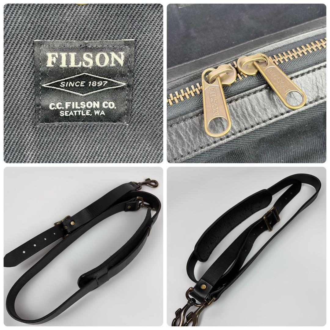 美品✨フィルソン ラギットツイル 2way ビジネスバッグ USA製 ブラック黒