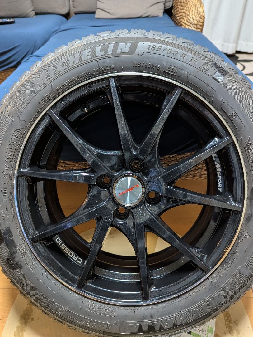 16インチ　アルミホイール　スタッドレス4本セット　ミシュラン　送料込み