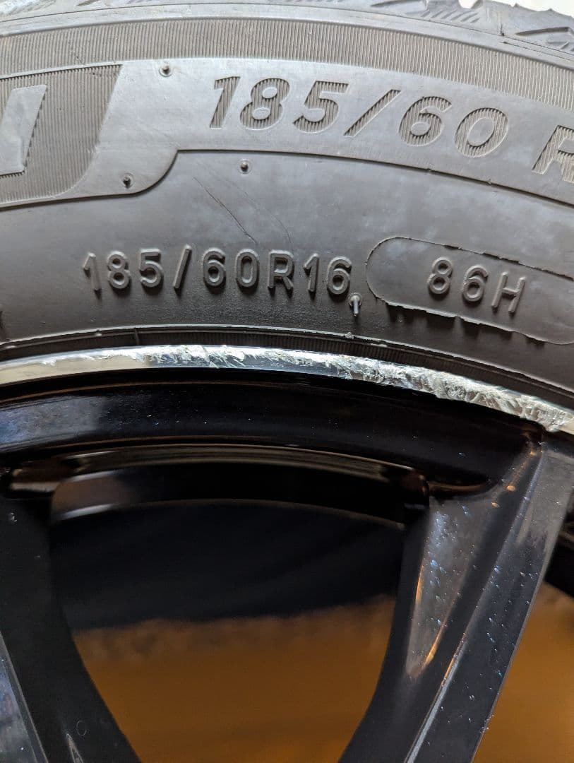 16インチ　アルミホイール　スタッドレス4本セット　ミシュラン　送料込み