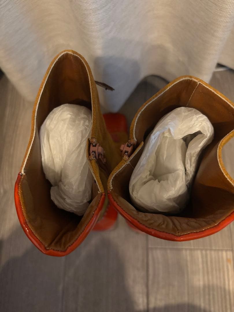 PRADA 1999年 ブーツカブトムシと落ち葉 24.5 プラダ