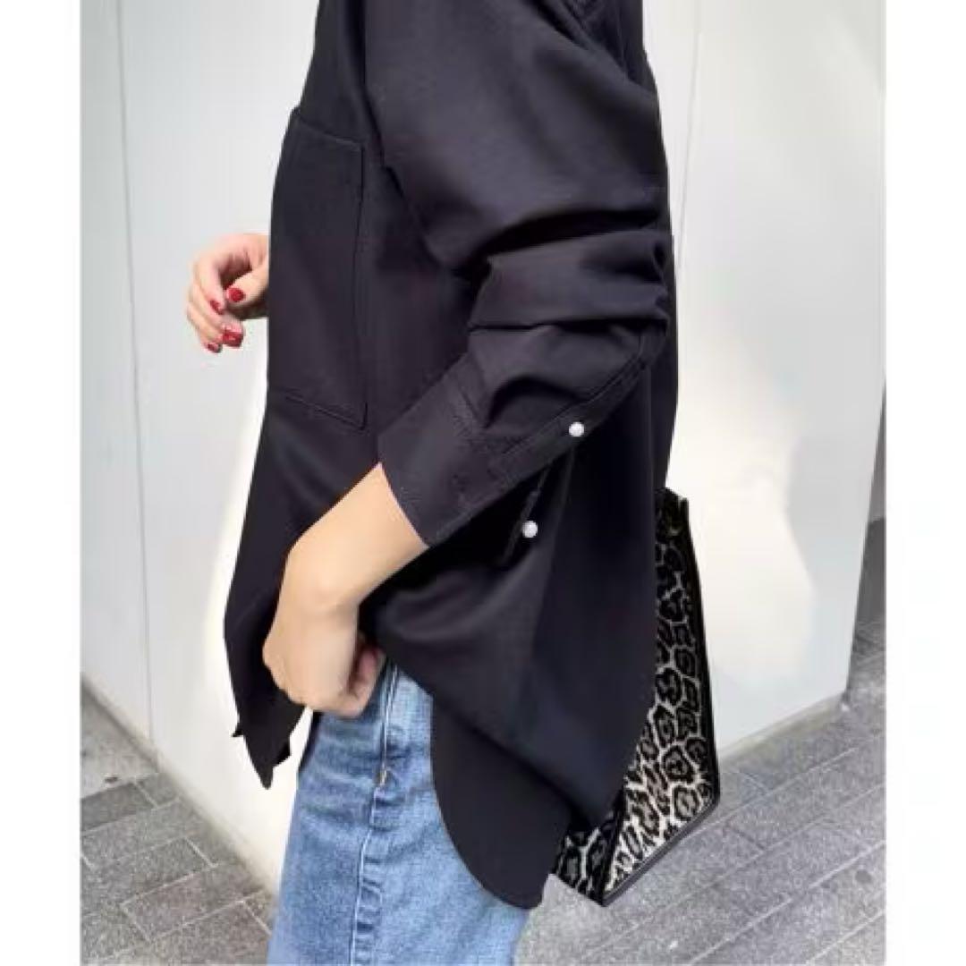 Spick and Span plain clothパールオーバーシャツ