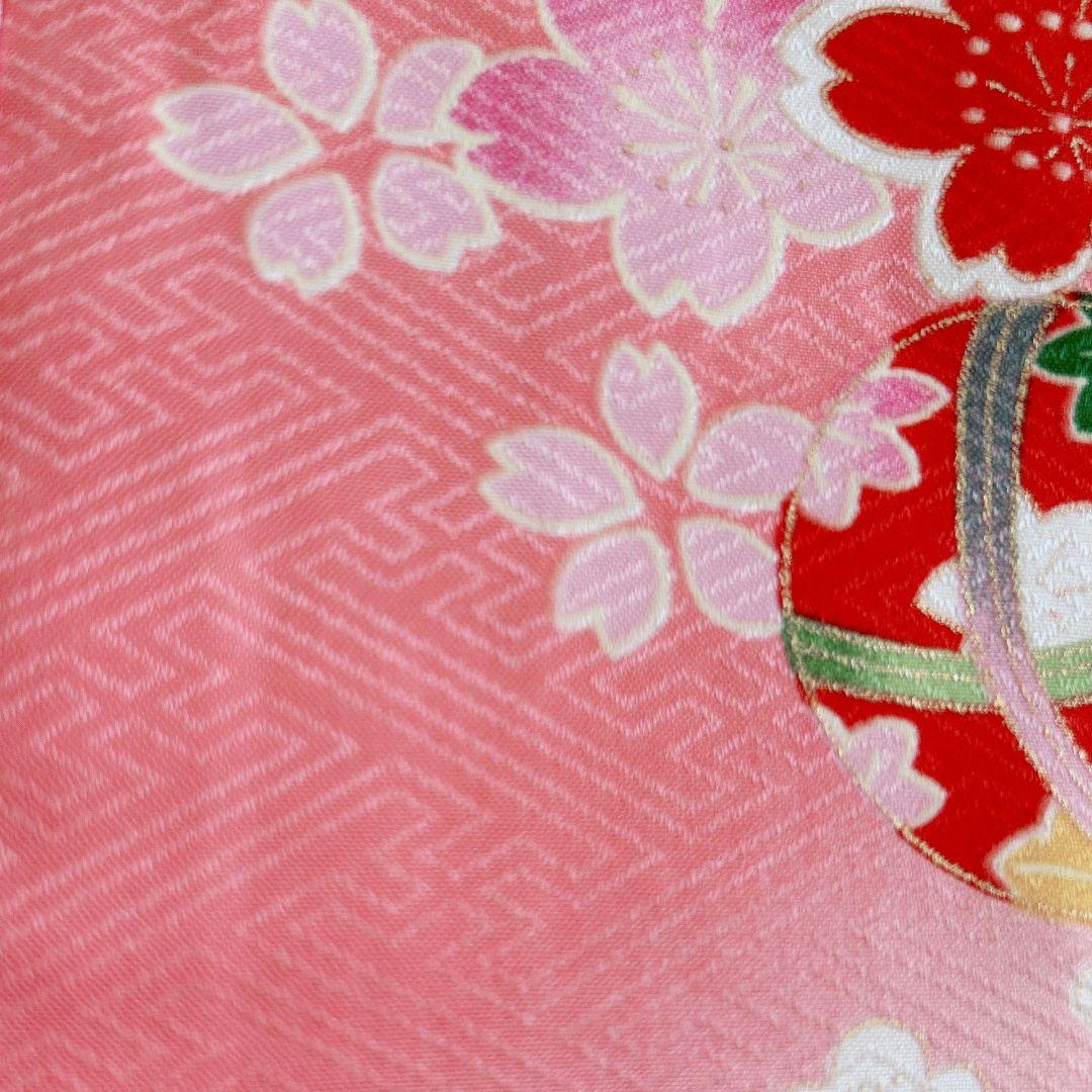 フルセット新品未使用　箱入り　七五三3歳　被布＆長着＆長襦袢＆小物　ピンク白