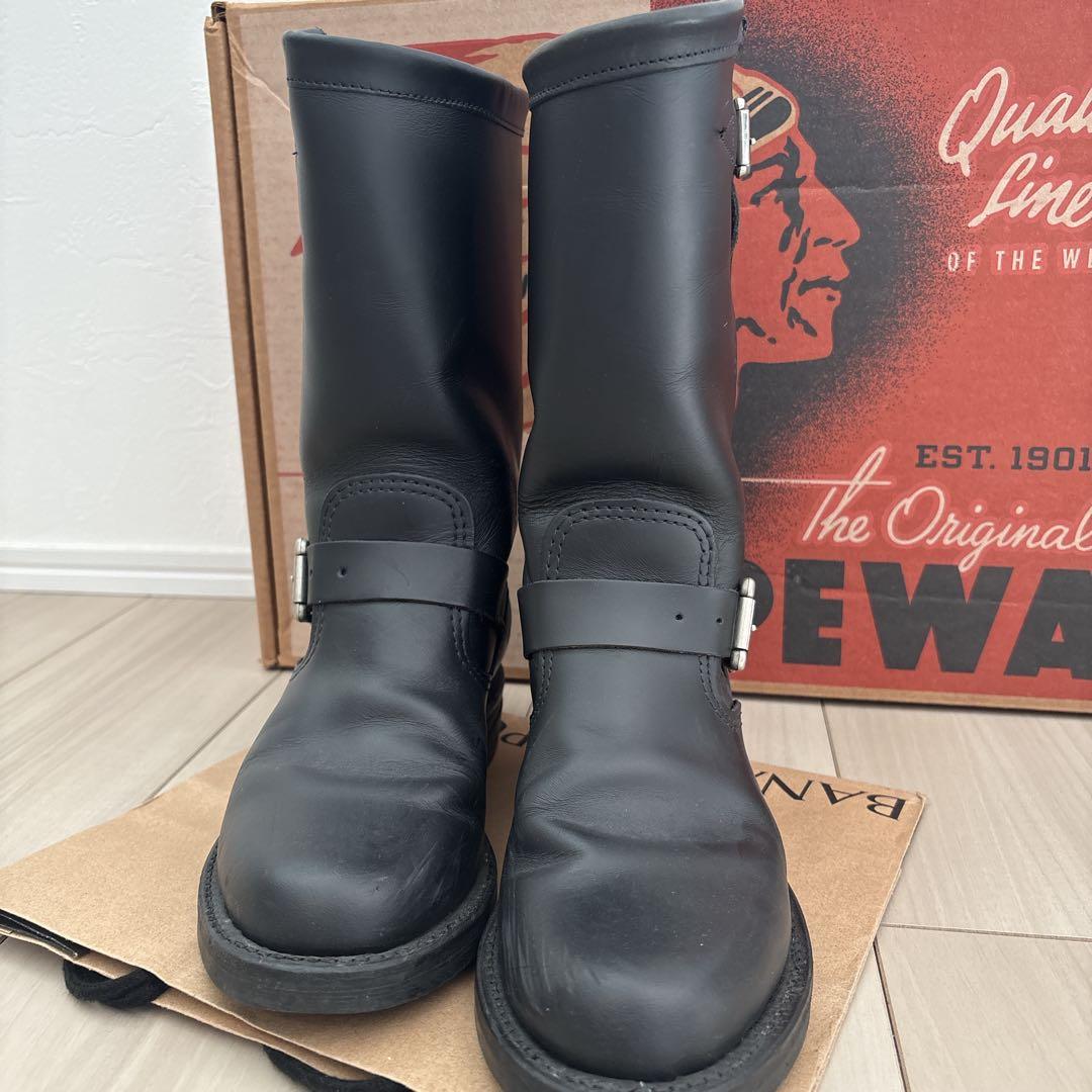【再値下げ】Chippewa ブラック エンジニアブーツ