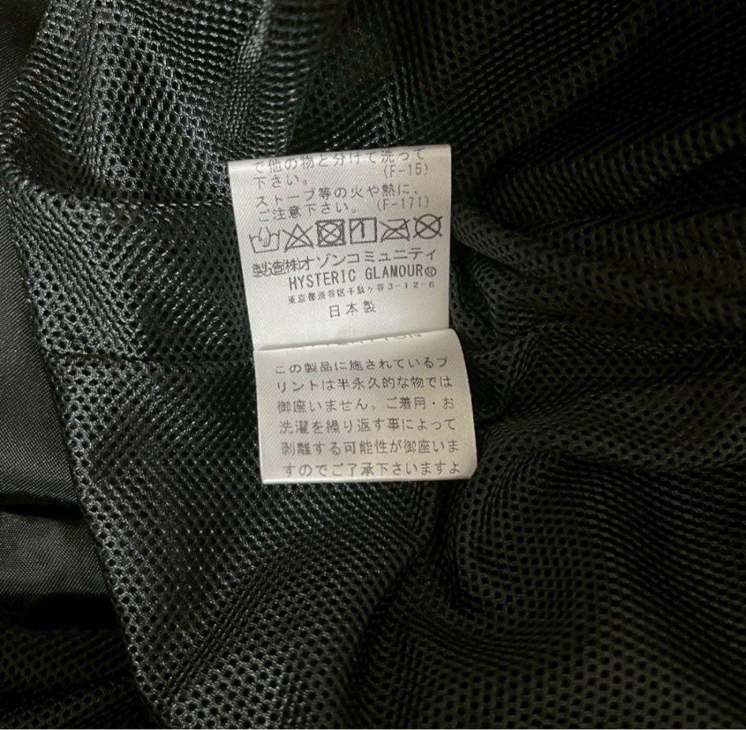 HYSTERICGLAMOUR/黒/ナイロンジャンパー/バックプリント