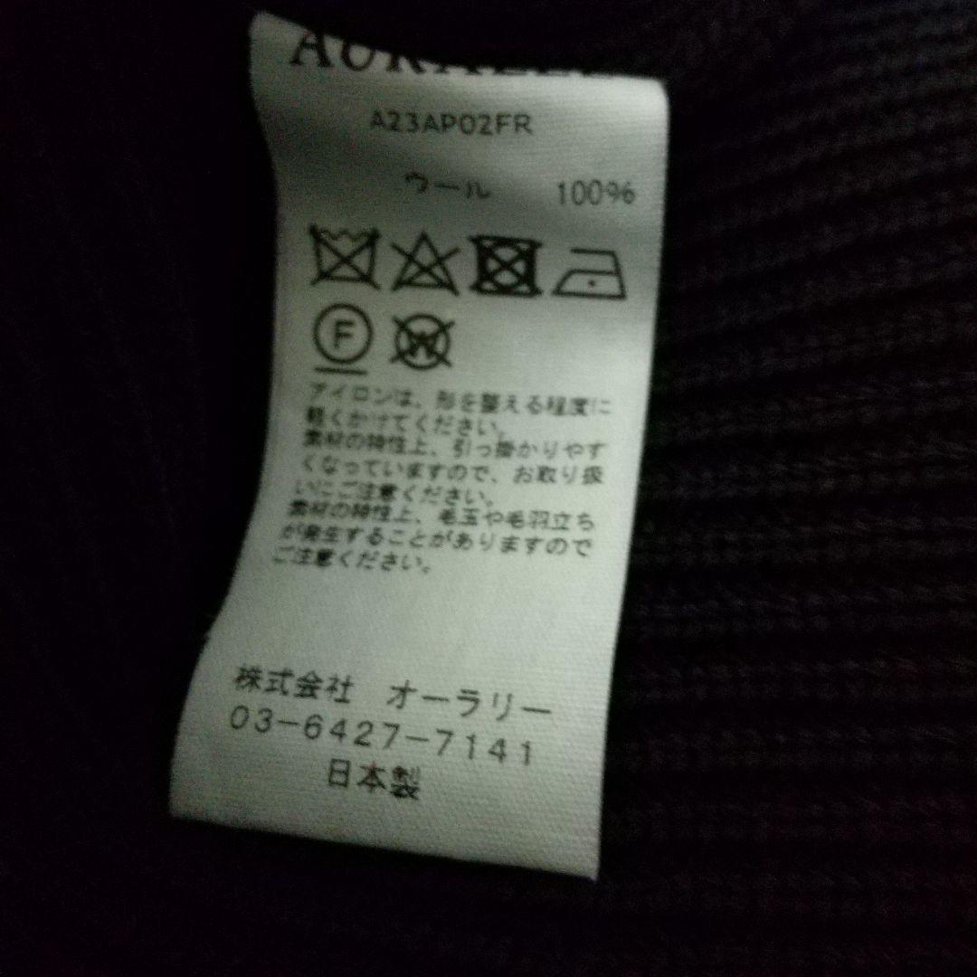 オーラリーメンズセーターブラウン