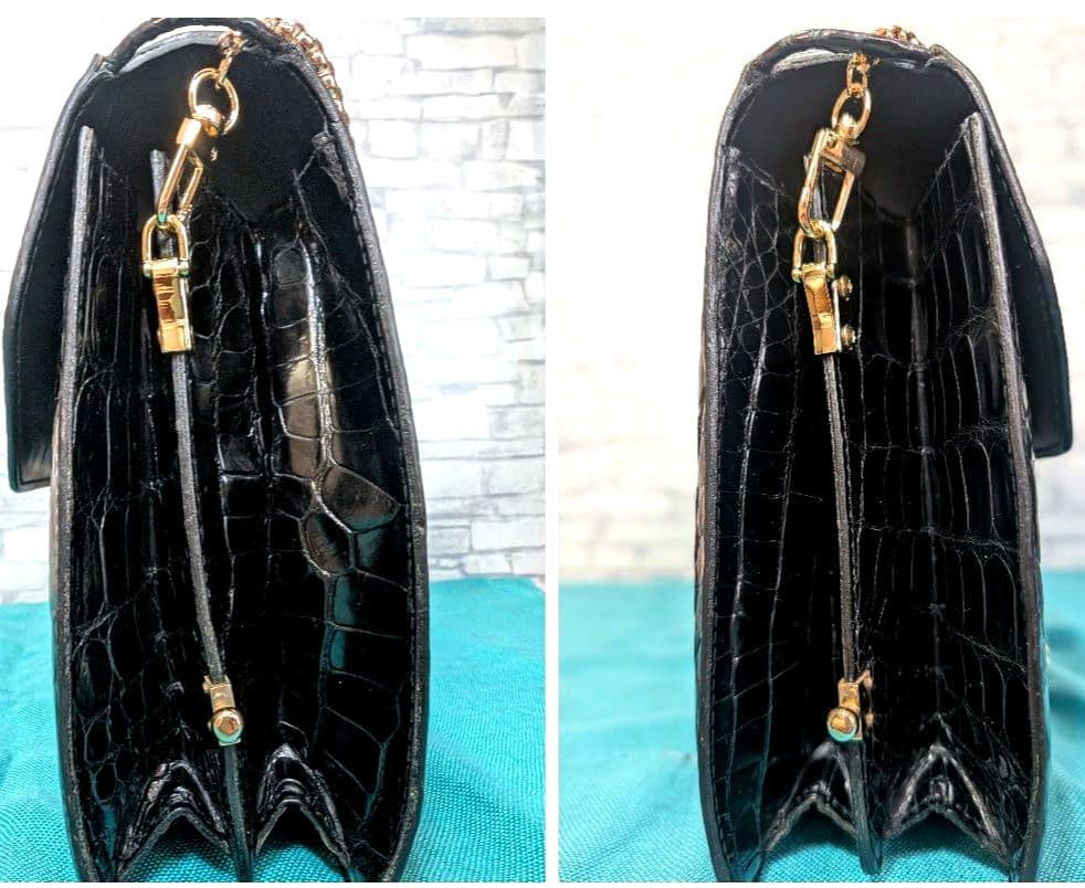 ♥マーガレット♥極美品♥グッチ GUCCI ショルダーバッグ クロコダイル