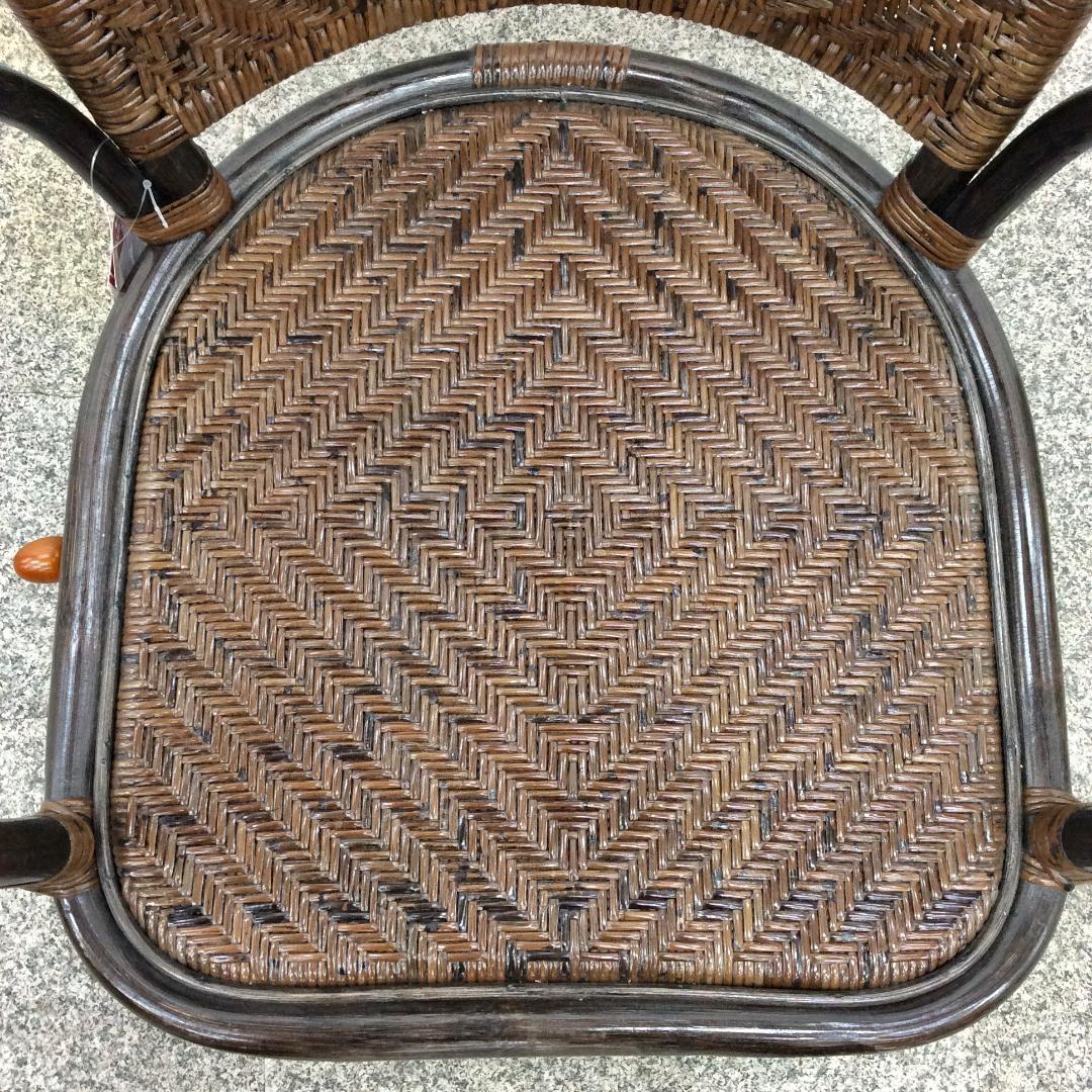 未使用品 カザマ オリッサ ハイバックシーベルチェア ラタン 回転式 ２