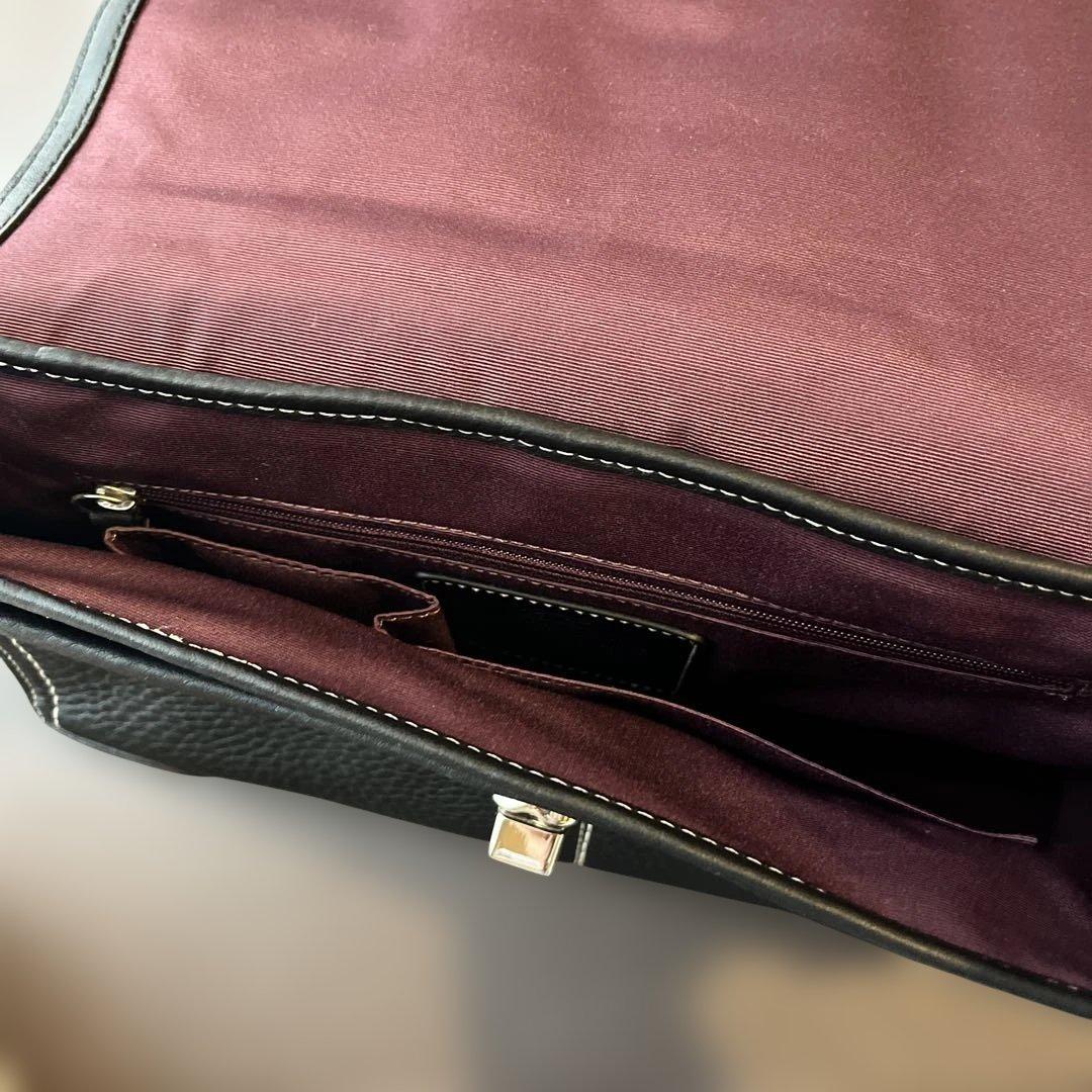 【新品】COACHコーチ ショルダーバッグ レザー 黒 ブラック F13957