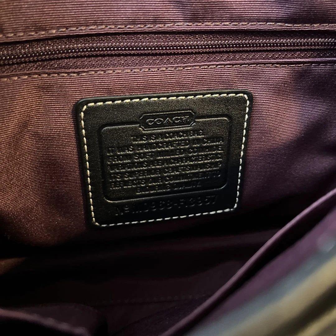 【新品】COACHコーチ ショルダーバッグ レザー 黒 ブラック F13957
