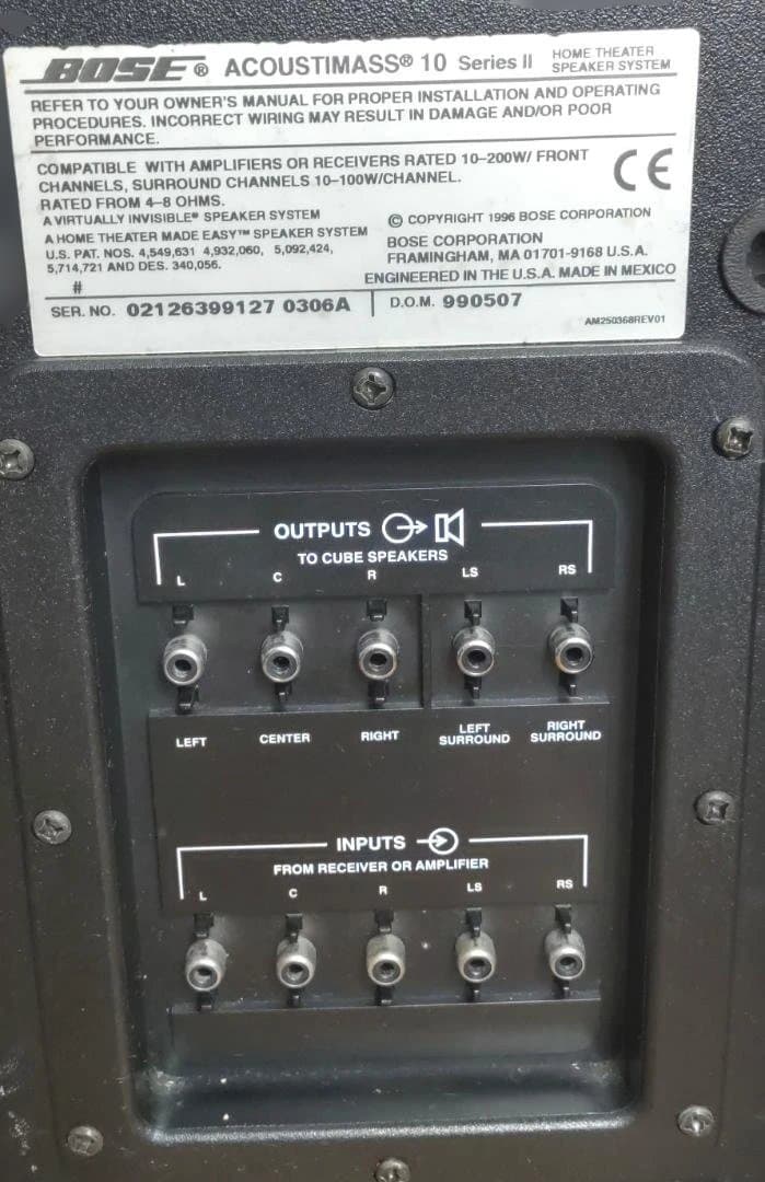 Bose AM-10 II スピーカーシステム　動作品　ケーブル　説明書付