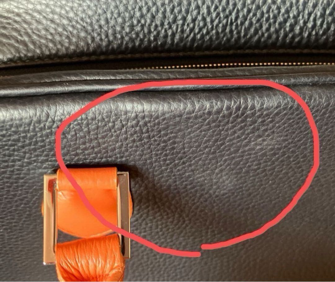 PELLE MORBIDA ビジネスバッグ ネイビー/オレンジ