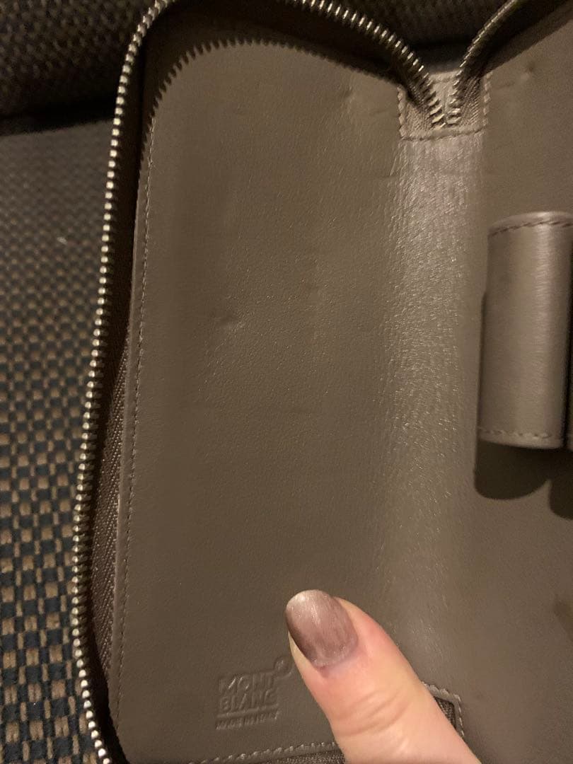 Mont Blanc モンブラン　2本差しペンケース　クロコ型押し　希少