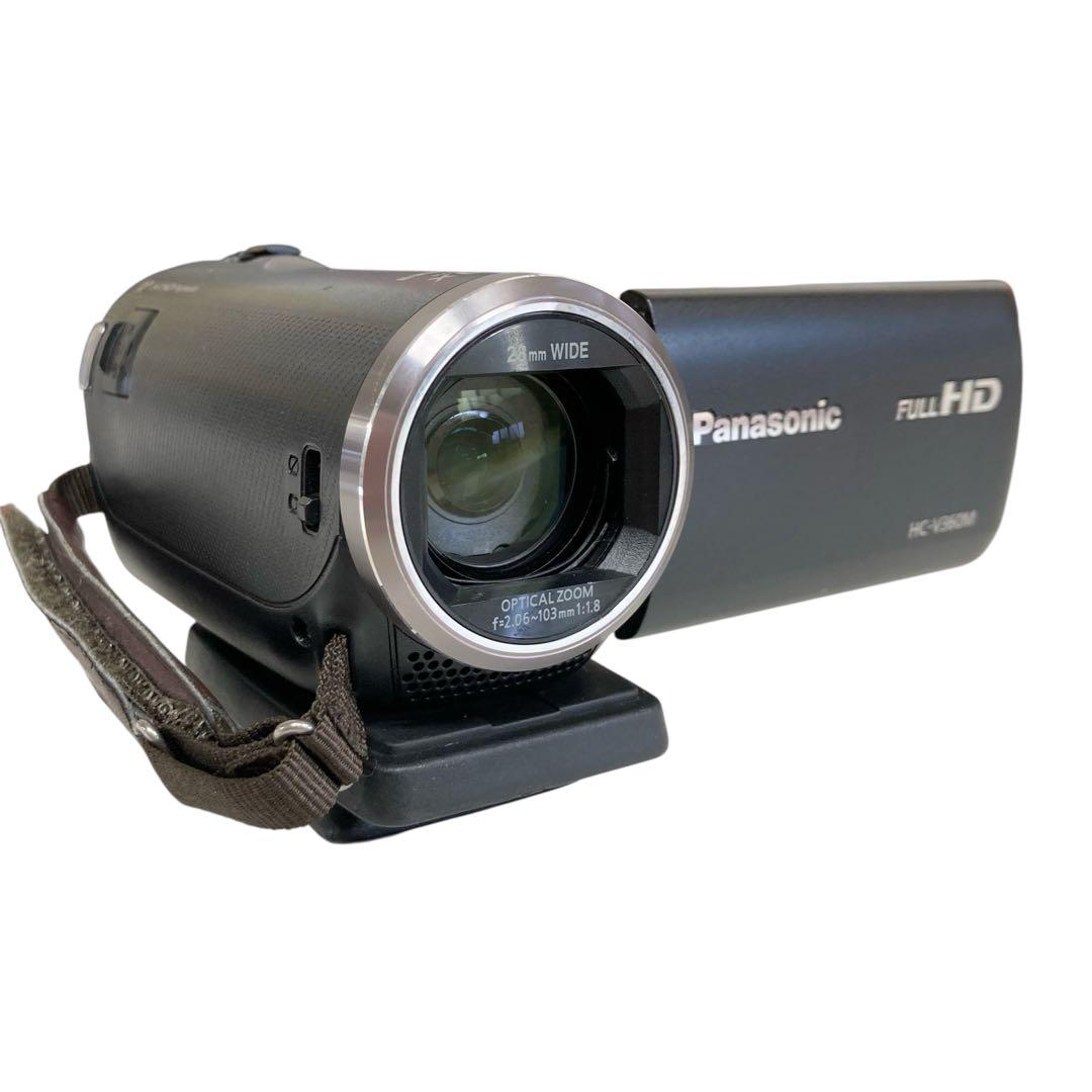 可動品 Panasonic フルHD HC-V360M ビデオカメラ ブラック