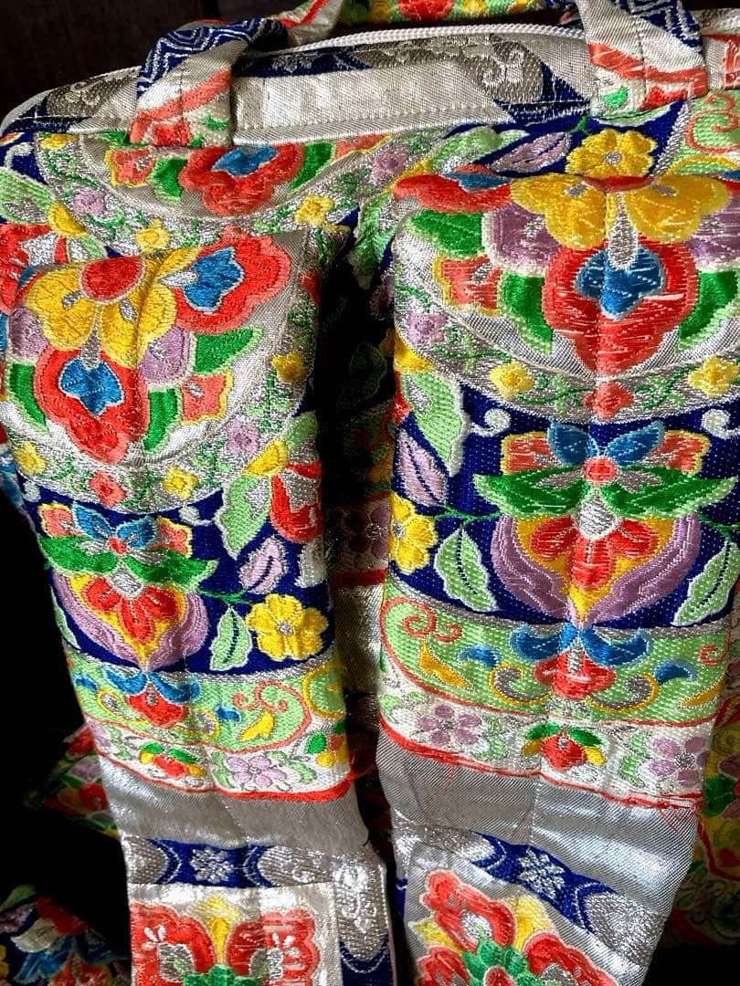 フォロー500円引　オーダーリュック　豪華日本帯リメイク　銀織　二重縫い