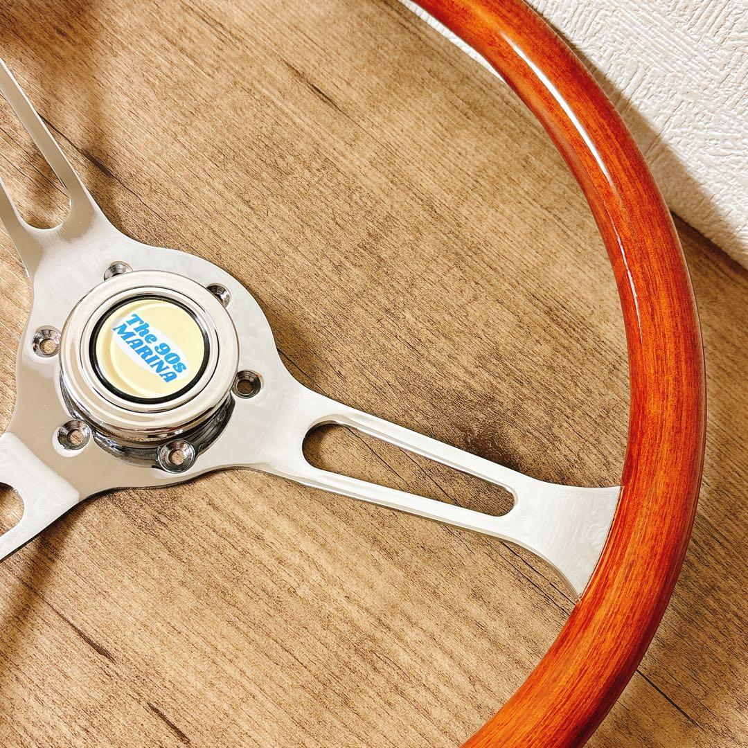 ウッドハンドル　ウッドステアリング　38cm アメリカン　USDM 旧車　など