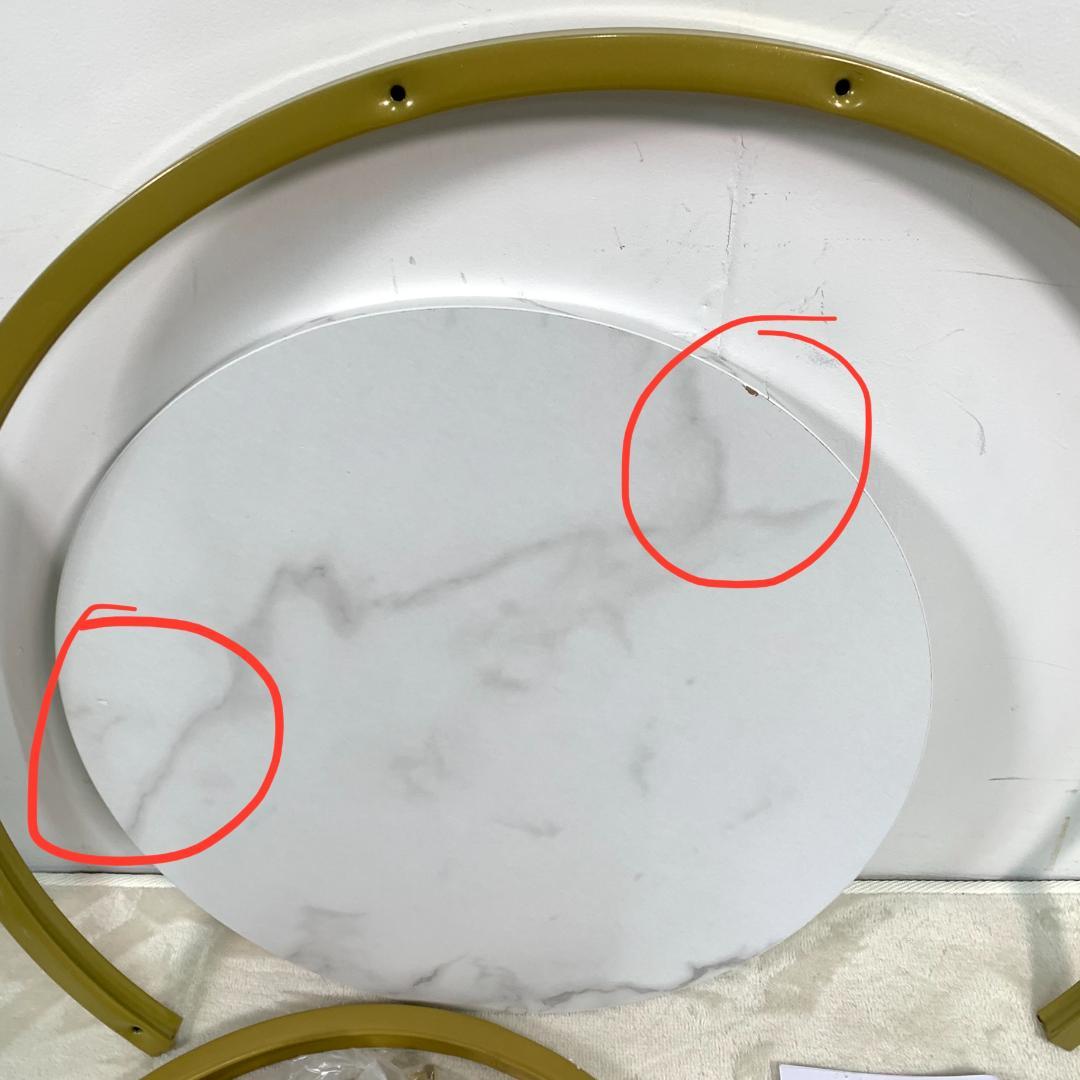 訳あり部品センターテーブル テーブル ローテーブル 大理石調波紋1706-160