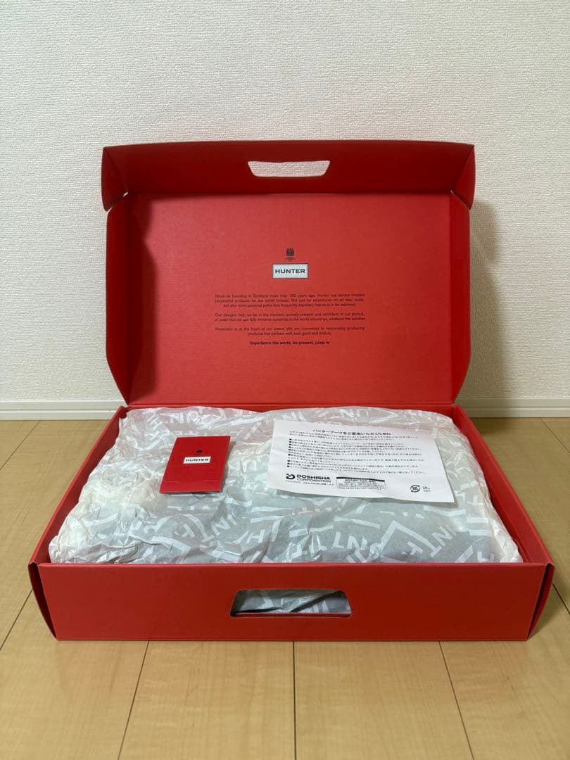 新品・未使用品　HUNTER ブラック ロングブーツ　UK5 24cm