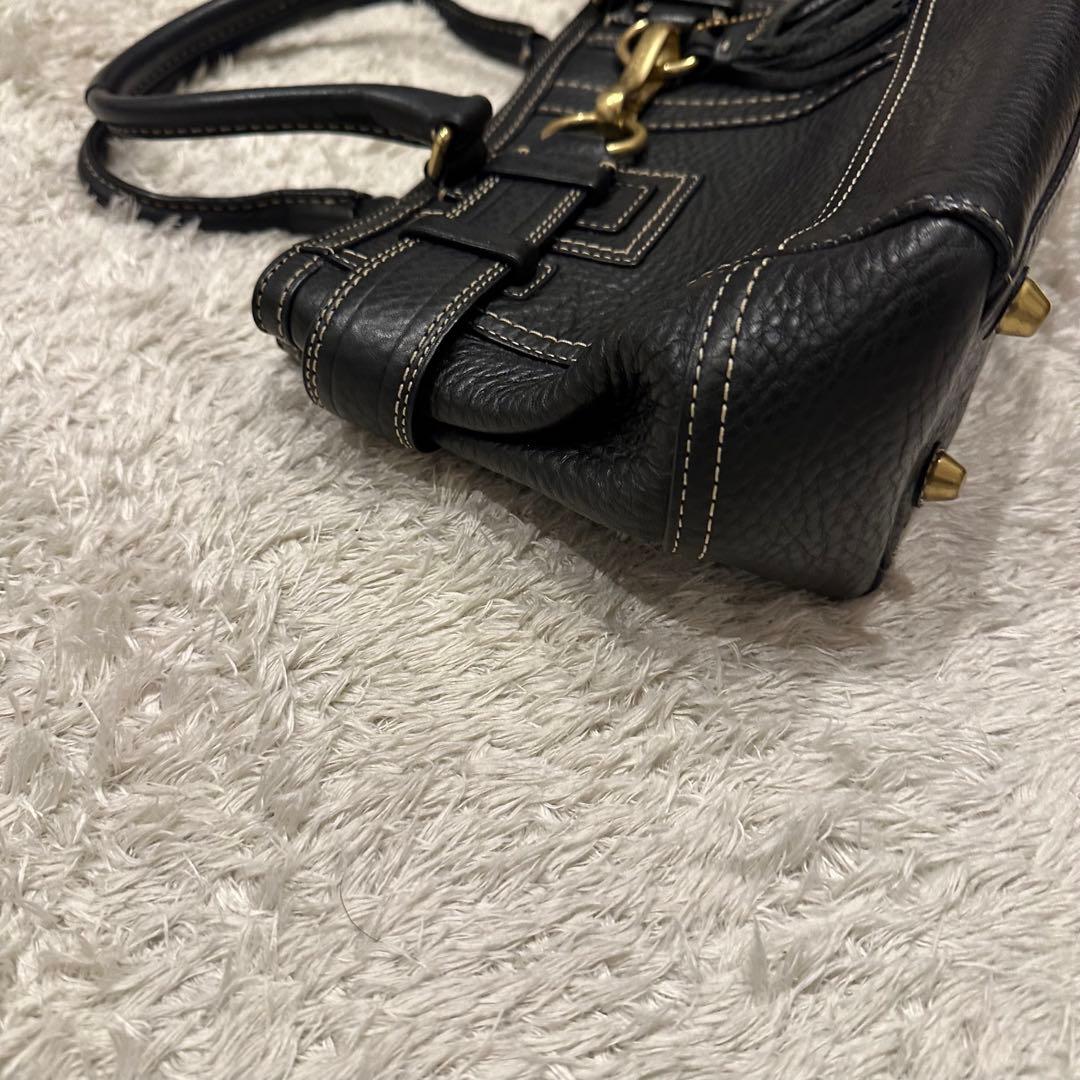 COACH コーチ　バッグ　ハンドバッグ　タッセル　フリンジ　金具　レザー