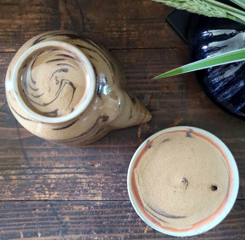 陶芸　茶道具　上野焼　香春徹山窯　山岡徹山　玉露茶器揃【宝瓶•湯冷まし•湯呑み】