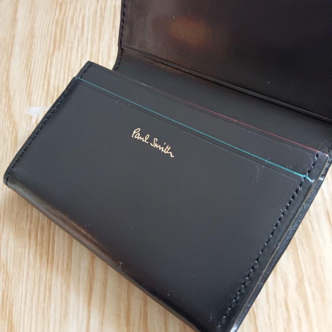 PaulSmith ポールスミス 名刺入 PSC832 黒 Sステッチタブ