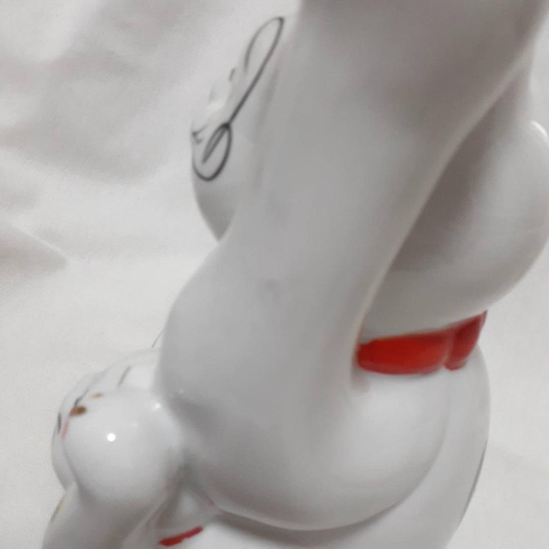 059　瀬戸焼　招き猫 三匹猫　ガラス目　昭和レトロ　当時物　希少品