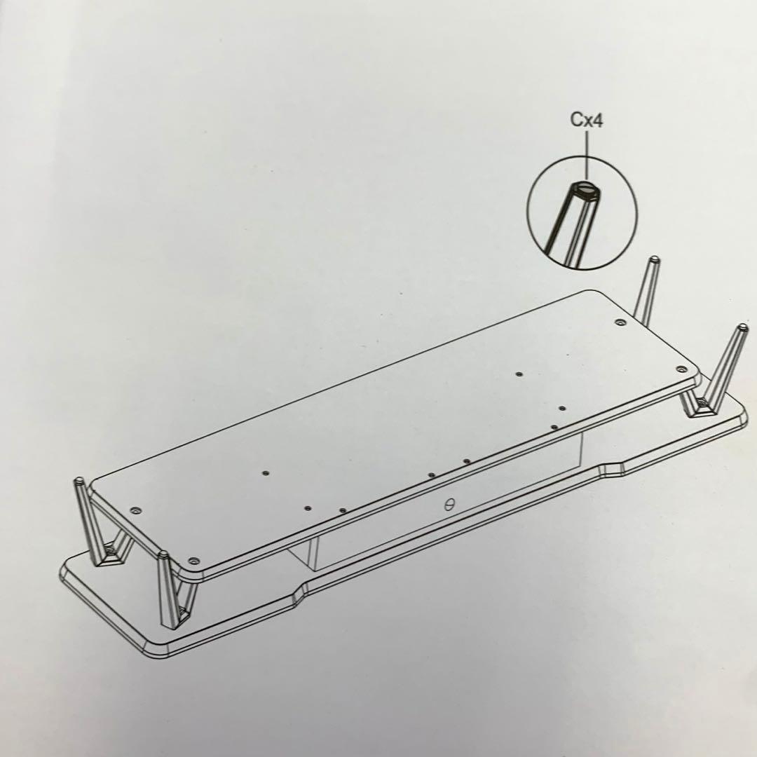 【組み立て済み・未使用】Fenge モニター台 卓上 パソコン台 机 ホワイト