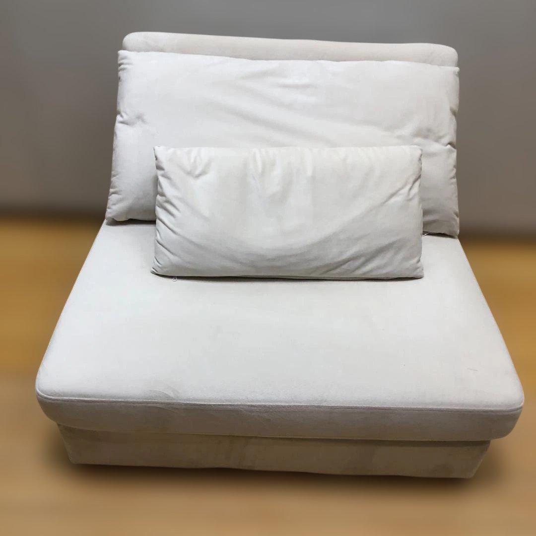 送料無料 美品 イーナ Ehre 一人掛けソファ スエード調 51113