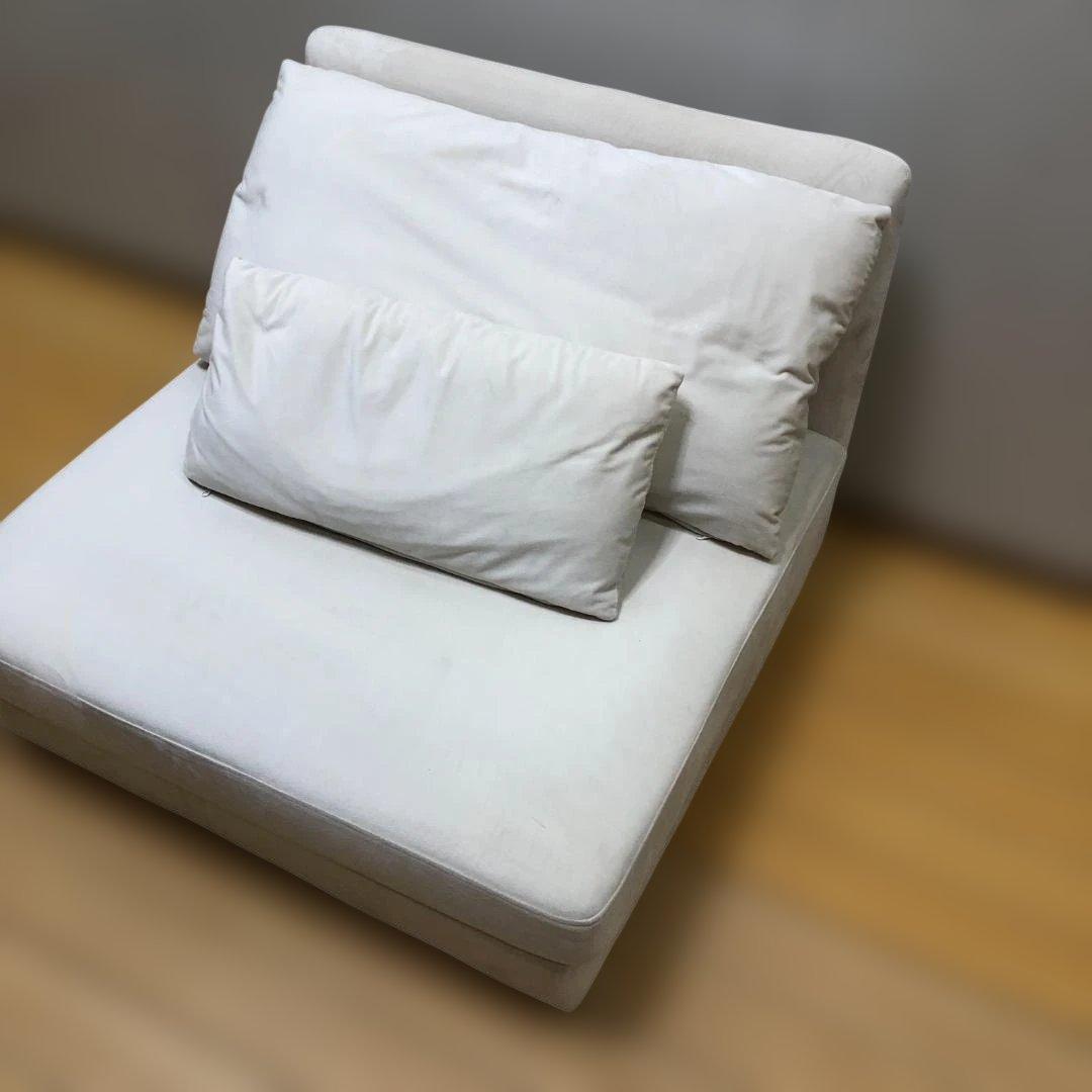 送料無料 美品 イーナ Ehre 一人掛けソファ スエード調 51113