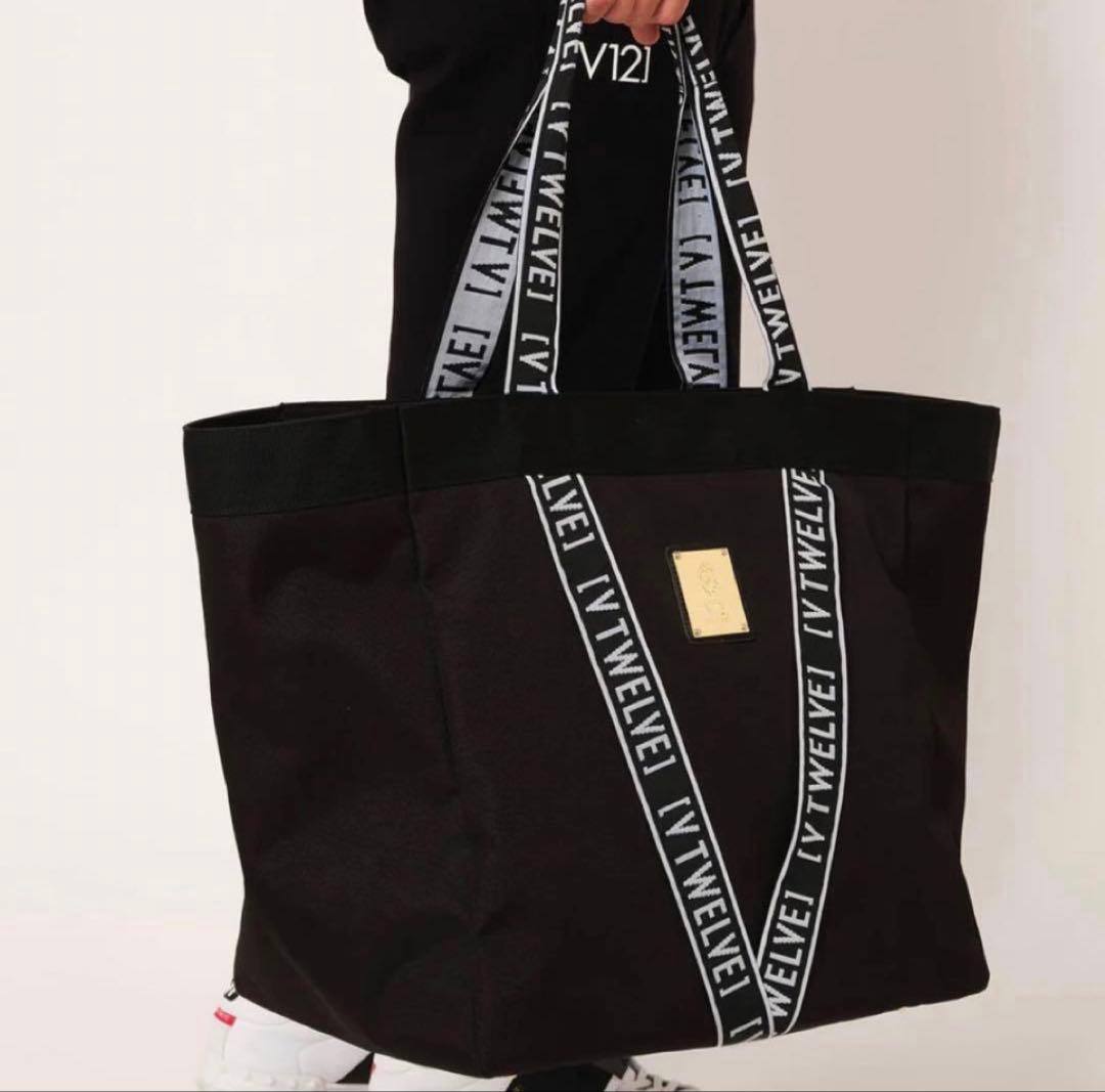 【新品】V12 ゴルフ　トートバッグ ビッグトート　ブラック