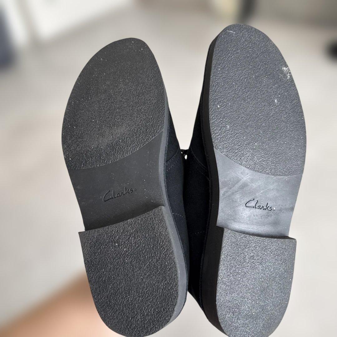 Clarks クラークスデザートブーツevoUK7.5ブラックスエード