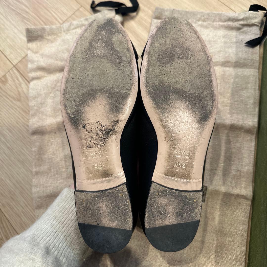 GUCCI ブラック マーモントフラットシューズ