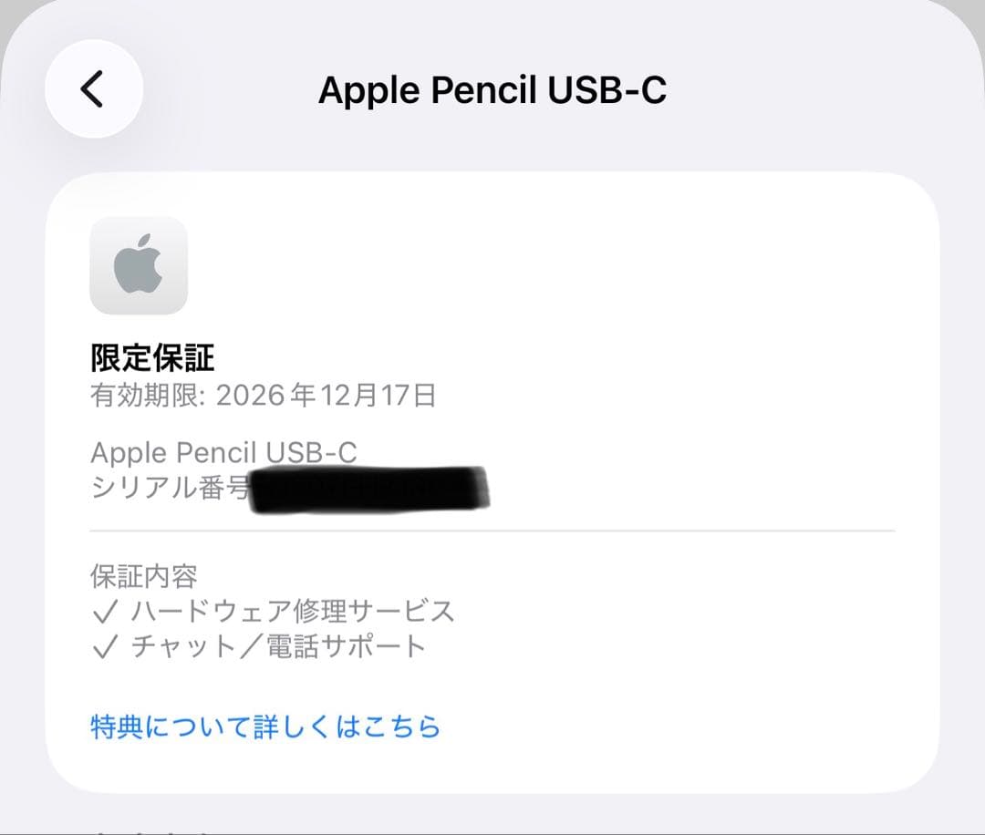 美品：Apple Pencil 第二世代 USB-C