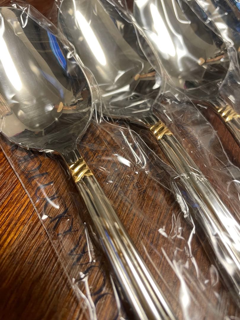 ラッキーウッド〈エメラルド金彩〉シリーズ　ステンレス18-10 23本セット