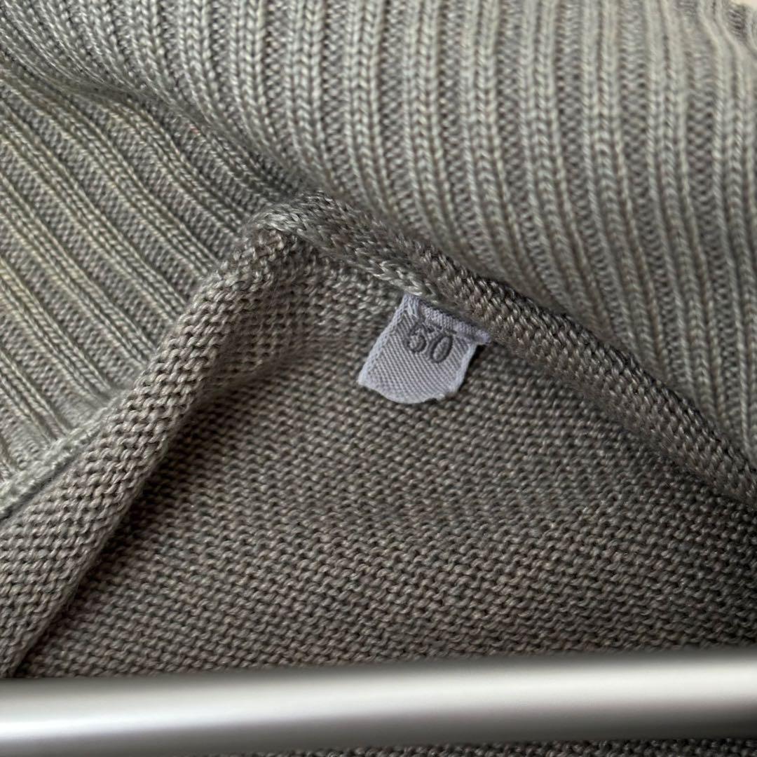 エルメネジルドゼニア シルク×カシミヤスナップボタン付きニット