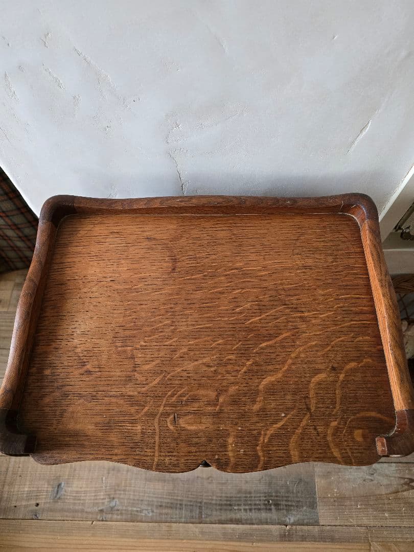 フランス　アンティーク　オーク　　ベッドサイドテーブル　家具