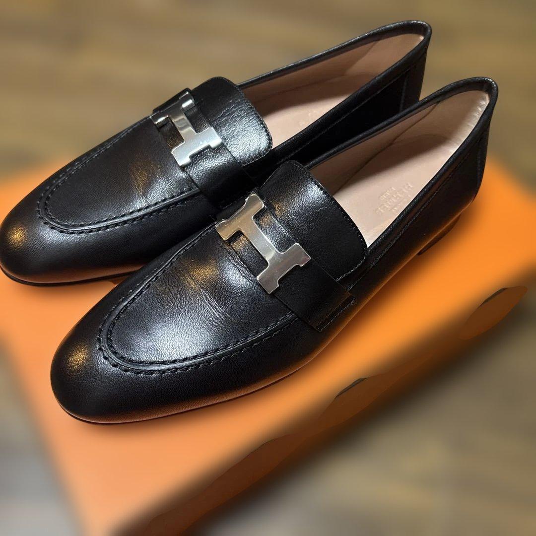 新品未使用　エルメス　モカシン　パリ　37.5 24.5センチ