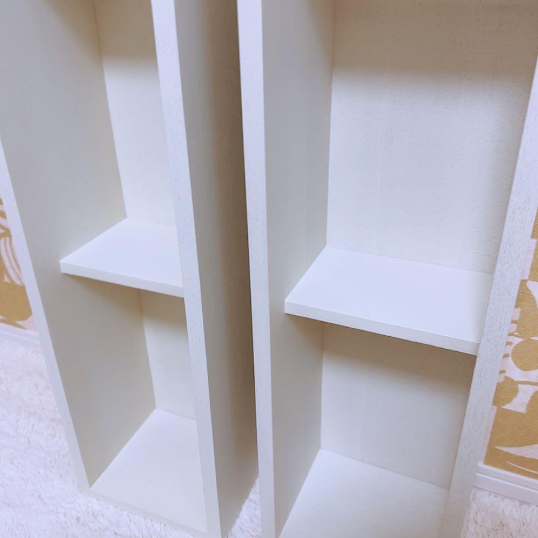 無印良品 壁に付けられる家具 箱 3マス ホワイト　2個　美品　シェルフ