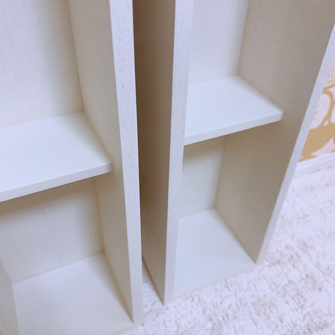 無印良品 壁に付けられる家具 箱 3マス ホワイト　2個　美品　シェルフ