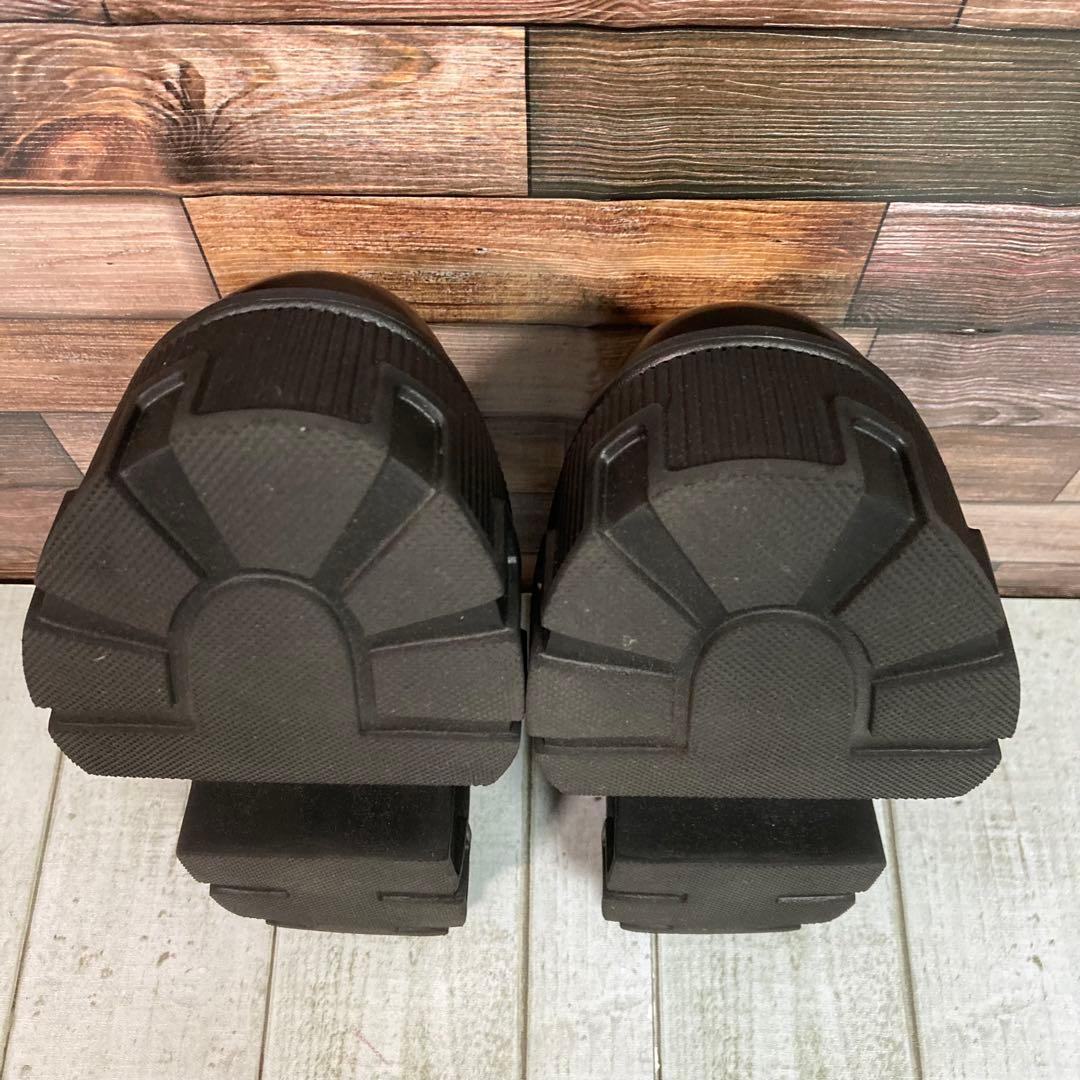 チャールズアンドキース　23.5　ジップアップ プラットフォームローファー　黒