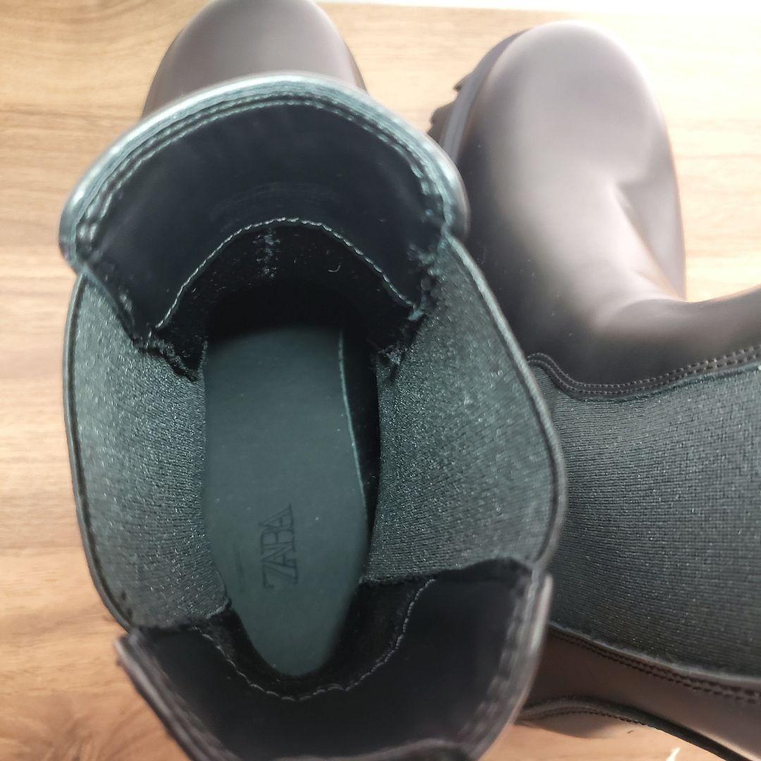 ZARA チャンキーチェルシー サイドゴアブーツ 27cm 厚底