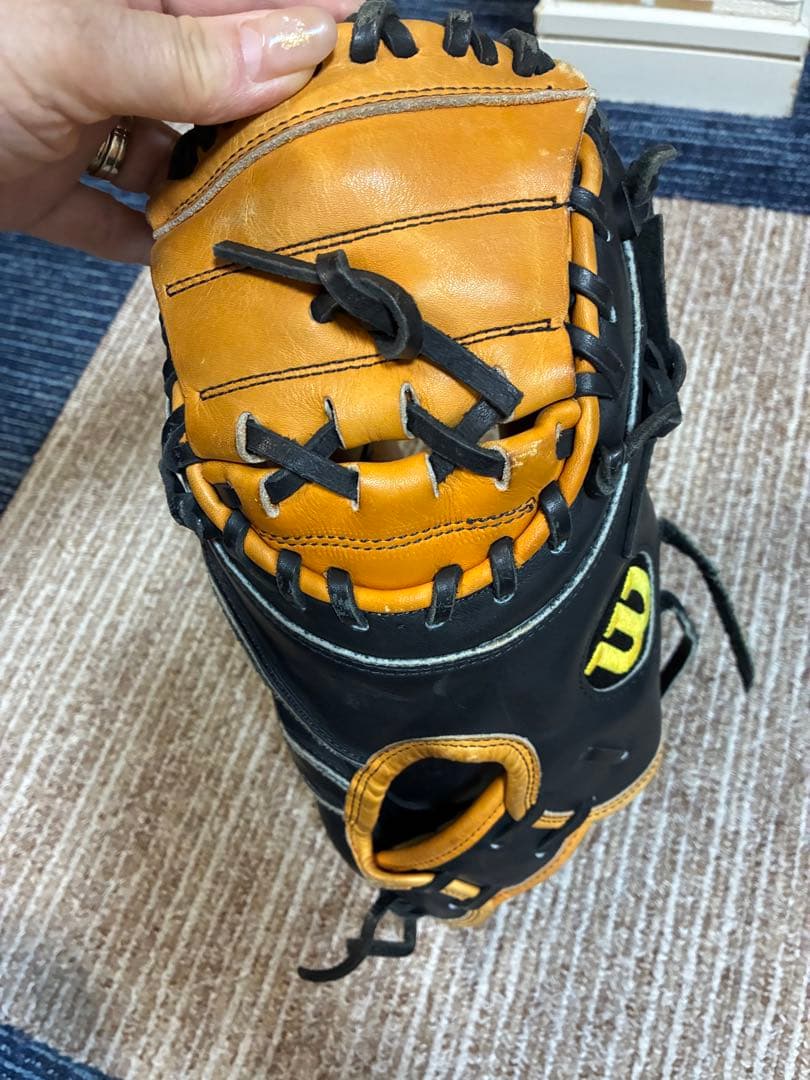 Wilson A2000 キャッチャーミット 黒/オレンジ