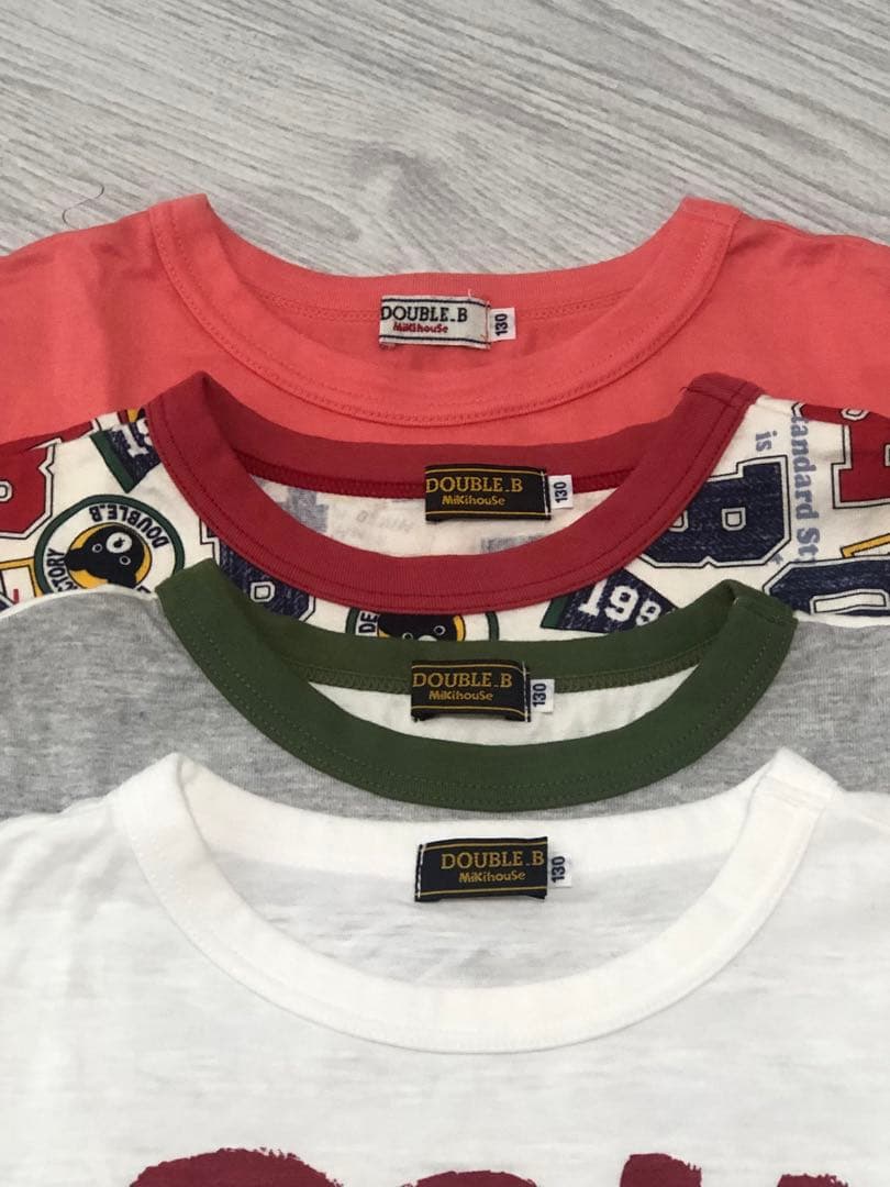 専用★極美品★ミキハウス ダブルビー Tシャツセット 4枚組 130
